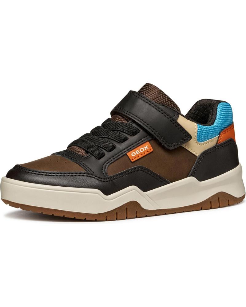 SNEAKERS CASUAL GEOX J367RE MARRONE/AZZURRO BROWNLIGHTBLUE
