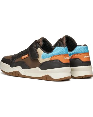 SNEAKERS CASUAL GEOX J367RE MARRONE/AZZURRO BROWNLIGHTBLUE
