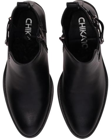 CHIKA10 CHIKA 10 BOTIN CON TACON MEDIO PARA MUJER NIHAL 01 COLOR NEG NEGRO