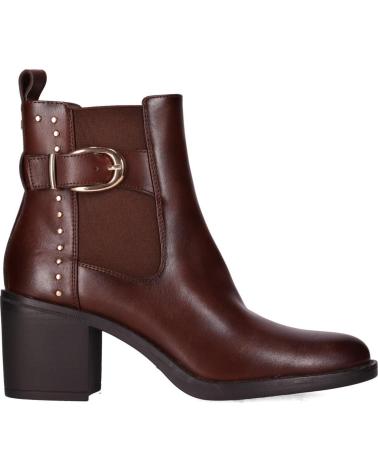 STIVALETTI CON TACCO CHIKA10 NIHAL 01 MARRONE CON FIBBIA E BORCHIE MARRON-BROWN