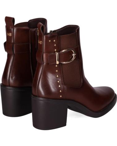 STIVALETTI CON TACCO CHIKA10 NIHAL 01 MARRONE CON FIBBIA E BORCHIE MARRON-BROWN