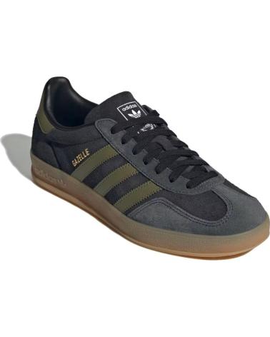 ADIDAS GAZELLE INDOOR JQ8399 CORE - FOCUS OLIVE - CARBON - 41 BLACK