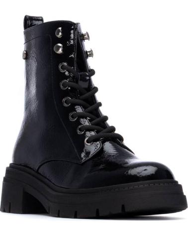 STIVALETTO MILITARE XTI 144296 NERO CON LACCI E SUOLA TRACK NEGRO