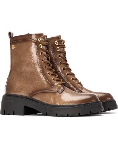 STIVALI MILITARI XTI 144296 BEIGE CON SUOLA CARRARMATO BEIGE