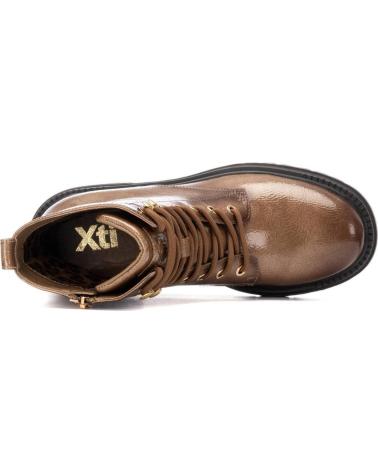 STIVALI MILITARI XTI 144296 BEIGE CON SUOLA CARRARMATO BEIGE