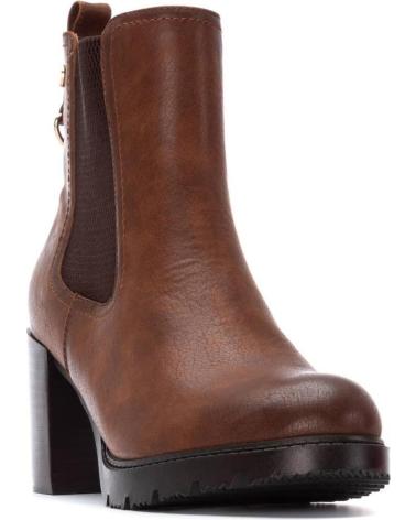 STIVALETTI CHELSEA XTI 144299 CAMMELLO CON ELASTICI LATERALI E TACCO LARGO CAMEL