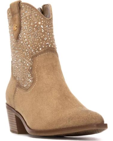 COWBOY-STIEFELETTE XTI 144309 BEIGE MIT PERFORIERTEN DETAILS BEIGE