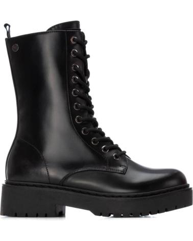 STIVALI MILITARI XTI 144388 NERI CON LACCI E PLATFORM NEGRO