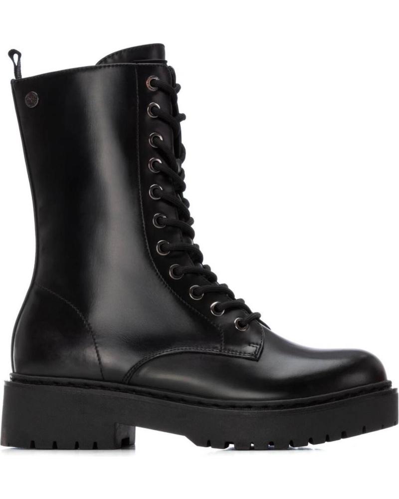 STIVALI MILITARI XTI 144388 NERI CON LACCI E PLATFORM NEGRO