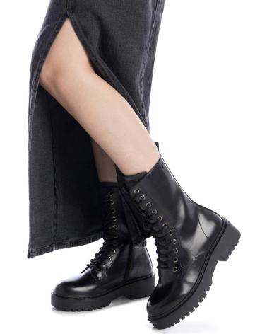STIVALI MILITARI XTI 144388 NERI CON LACCI E PLATFORM NEGRO