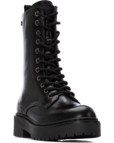 STIVALI MILITARI XTI 144388 NERI CON LACCI E PLATFORM NEGRO