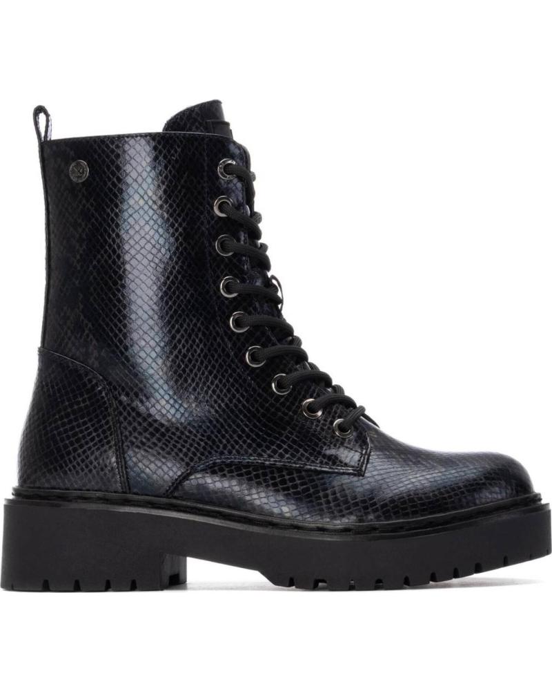 XTI 144389 BLACK MILITARY BOOTS WITH TRACK SOLE NEGRO