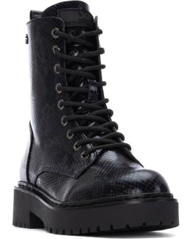 XTI 144389 BLACK MILITARY BOOTS WITH TRACK SOLE NEGRO