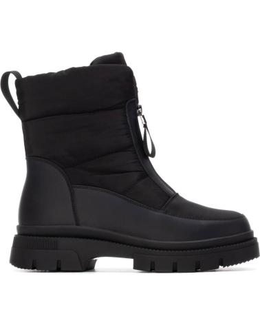 XTI 144449 BLACK FLAT BOOTS WITH FRONT ZIPPER NEGRO