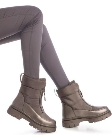 STIVALE XTI 144449 BRONZO CON CHIUSURA FRONTALE E SUOLA CARRARMATO BRONCE