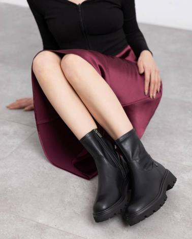 STIVALETTO XTI 144657 NERO CON SUOLA CARRARMATO E DESIGN CHELSEA NEGRO