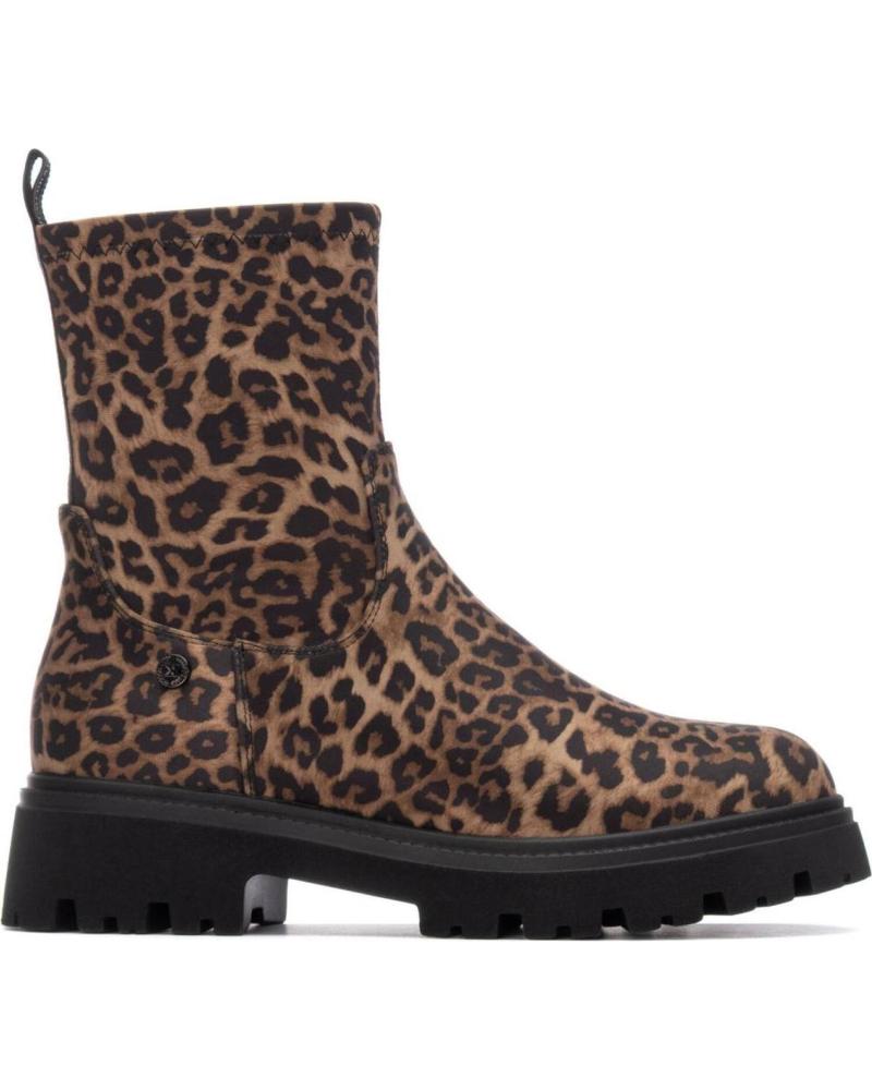 XTI 144657 LEOPARD PRINT ANKLE BOOT WITH TRACK SOLE LEOPARDO