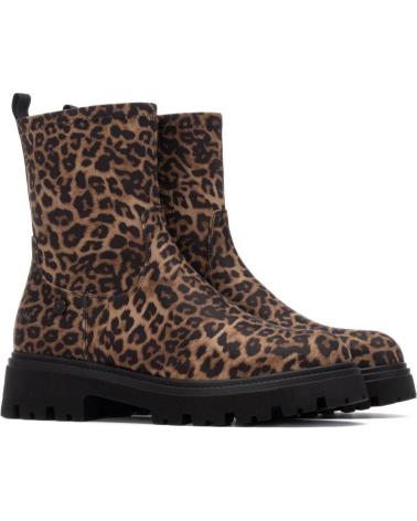 XTI 144657 LEOPARD PRINT ANKLE BOOT WITH TRACK SOLE LEOPARDO