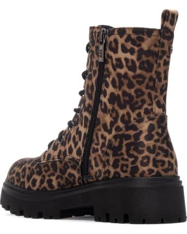 STIVALE XTI 144658 STAMPA LEOPARDO CON LACCI E SUOLA CARRARMATO LEOPARDO