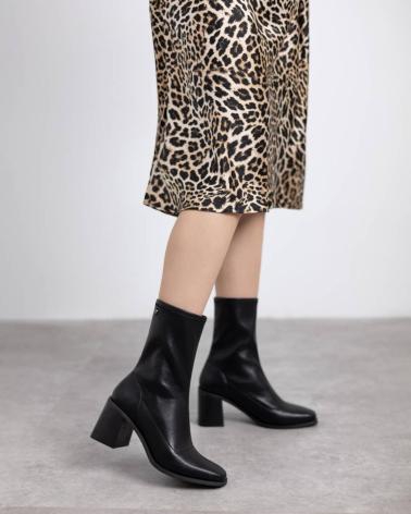XTI BLOCK HEEL ANKLE BOOT 14471401 BLACK NEGRO