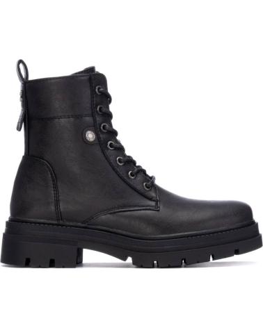 BOTINES MILITARES REFRESH 173017 NEGROS CON CORDONES Y CREMALLERA LATERAL NEGRO