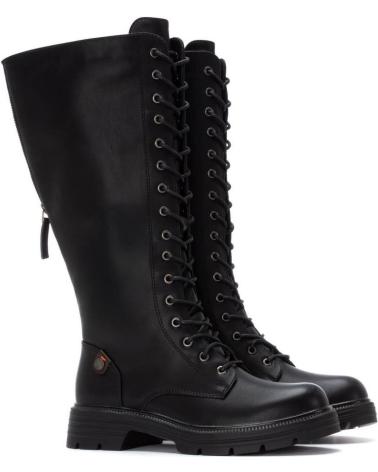 REFRESH BOTAS ALTAS CON CORDONES 173025 NEGRO NEGRO