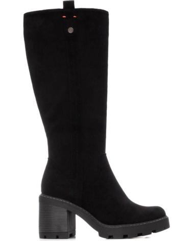 BOTAS ALTAS REFRESH 173033 NEGRAS CON TACÓN Y SUELA TRACK NEGRO