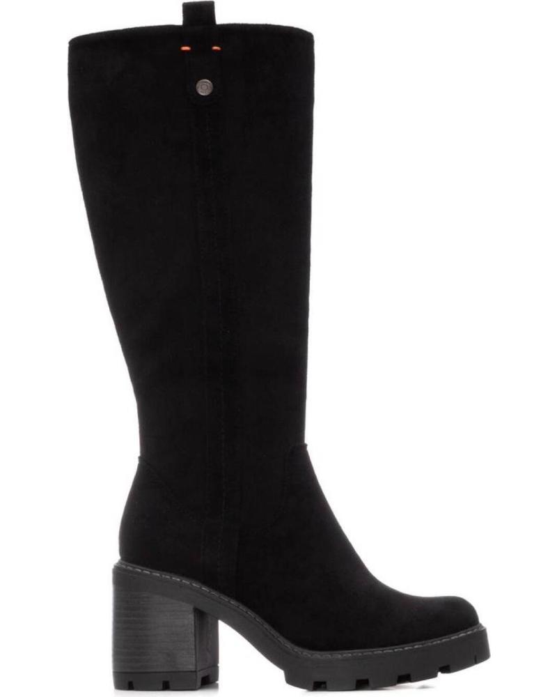 BOTAS ALTAS REFRESH 173033 NEGRAS CON TACÓN Y SUELA TRACK NEGRO