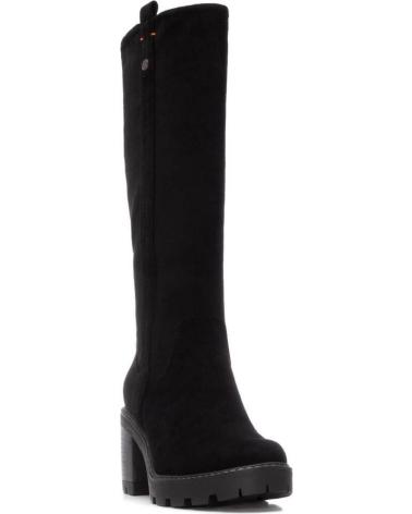 BOTAS ALTAS REFRESH 173033 NEGRAS CON TACÓN Y SUELA TRACK NEGRO