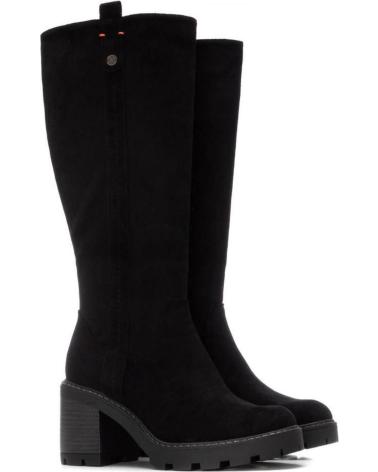 BOTAS ALTAS REFRESH 173033 NEGRAS CON TACÓN Y SUELA TRACK NEGRO