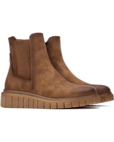 BOTÍN CHELSEA REFRESH 173211 CAMEL CON PLATAFORMA Y ELÁSTICOS LATERALES CAMEL