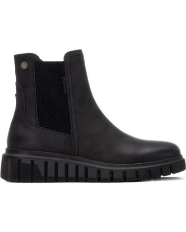 BOTÍN CHELSEA REFRESH 173211 NEGRO CON PLATAFORMA Y ELÁSTICOS LATERALES NEGRO