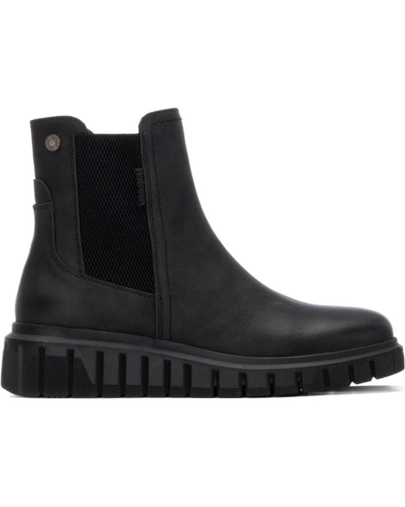 BOTÍN CHELSEA REFRESH 173211 NEGRO CON PLATAFORMA Y ELÁSTICOS LATERALES NEGRO