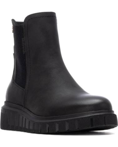 BOTÍN CHELSEA REFRESH 173211 NEGRO CON PLATAFORMA Y ELÁSTICOS LATERALES NEGRO