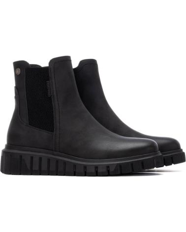 BOTÍN CHELSEA REFRESH 173211 NEGRO CON PLATAFORMA Y ELÁSTICOS LATERALES NEGRO