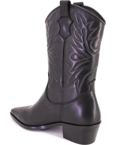 LOL SHOES HAYDE BOTTES COWBOY EN CUIR NOIR NEGRO