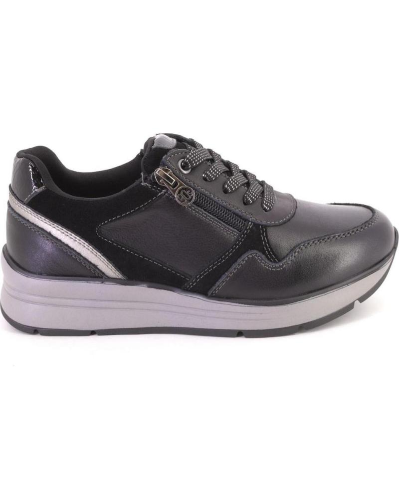 TREINTAS L4467 ZAPATILLA CASUAL PIEL NEGRA NEGRO