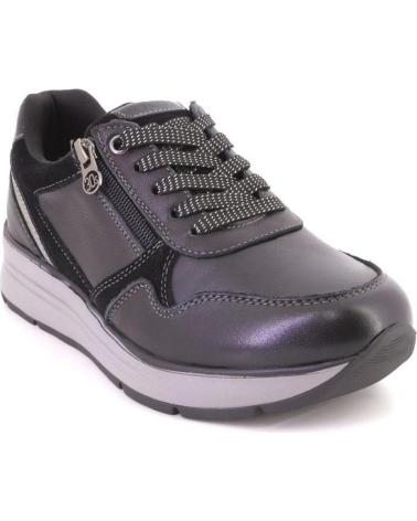 TREINTAS L4467 ZAPATILLA CASUAL PIEL NEGRA NEGRO