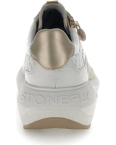 STONEFLY TWINS 2 221620 - LÄSSIGE LEDER-SNEAKER BEIGE MIT GOLD- UND GRAUDETAILS GRIS