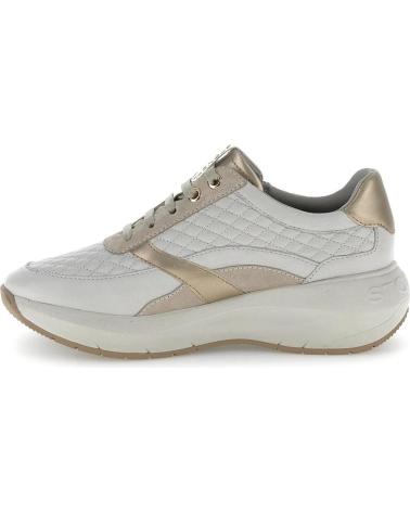 STONEFLY TWINS 2 221620 - LÄSSIGE LEDER-SNEAKER BEIGE MIT GOLD- UND GRAUDETAILS GRIS