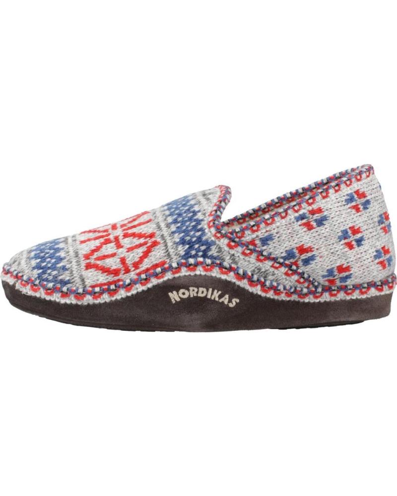 ZAPATILLAS DE CASA NORDIKAS LANA TEIDE GRIS PERLA PERLA