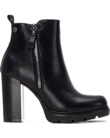 BOTINES DE TACÓN REFRESH MODELO 172923 NEGRO CON PLATAFORMA NEGRO