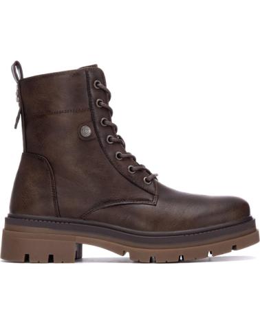 REFRESH 173017 TAUPE: BOTINES MILITARES MARRONES CON CORDONES Y CREMALLERA MARRóN