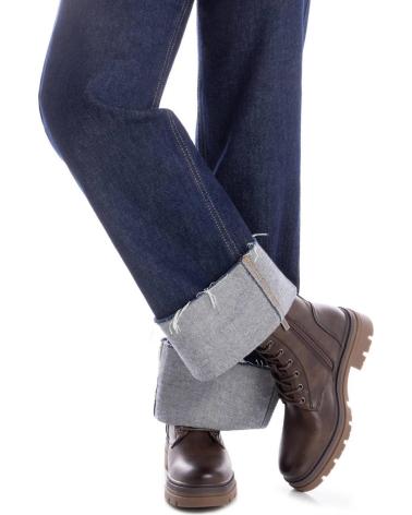 REFRESH 173017 TAUPE: BOTINES MILITARES MARRONES CON CORDONES Y CREMALLERA MARRóN