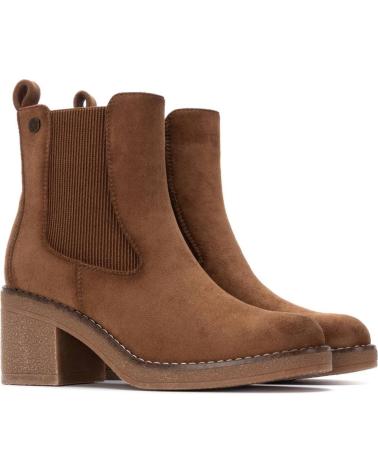 REFRESH 173039 TAUPE: BOTINES DE TACÓN CHELSEA MARRÓN CON CREMALLERA MARRóN