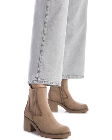 REFRESH 173039 BEIGE: CHELSEA-STIEFELETTEN MIT ABSATZ UND REISSVERSCHLUSS BEIGE