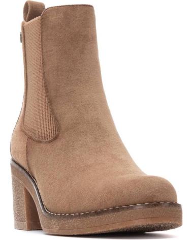 REFRESH 173039 BEIGE: CHELSEA-STIEFELETTEN MIT ABSATZ UND REISSVERSCHLUSS BEIGE