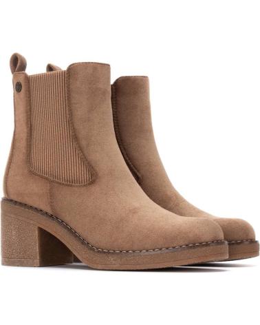 REFRESH 173039 BEIGE: CHELSEA-STIEFELETTEN MIT ABSATZ UND REISSVERSCHLUSS BEIGE