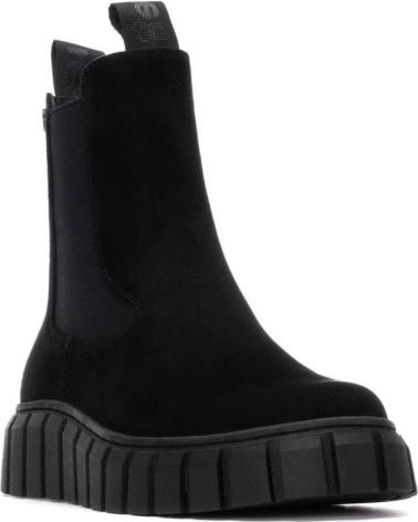 REFRESH 173088 SCHWARZE CHELSEA STIEFELETTE MIT PROFILSOHLE NEGRO