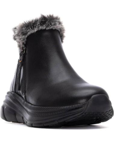BOTINES REFRESH 173205 NEGROS CON FORRO DE PELO Y PLATAFORMA NEGRO